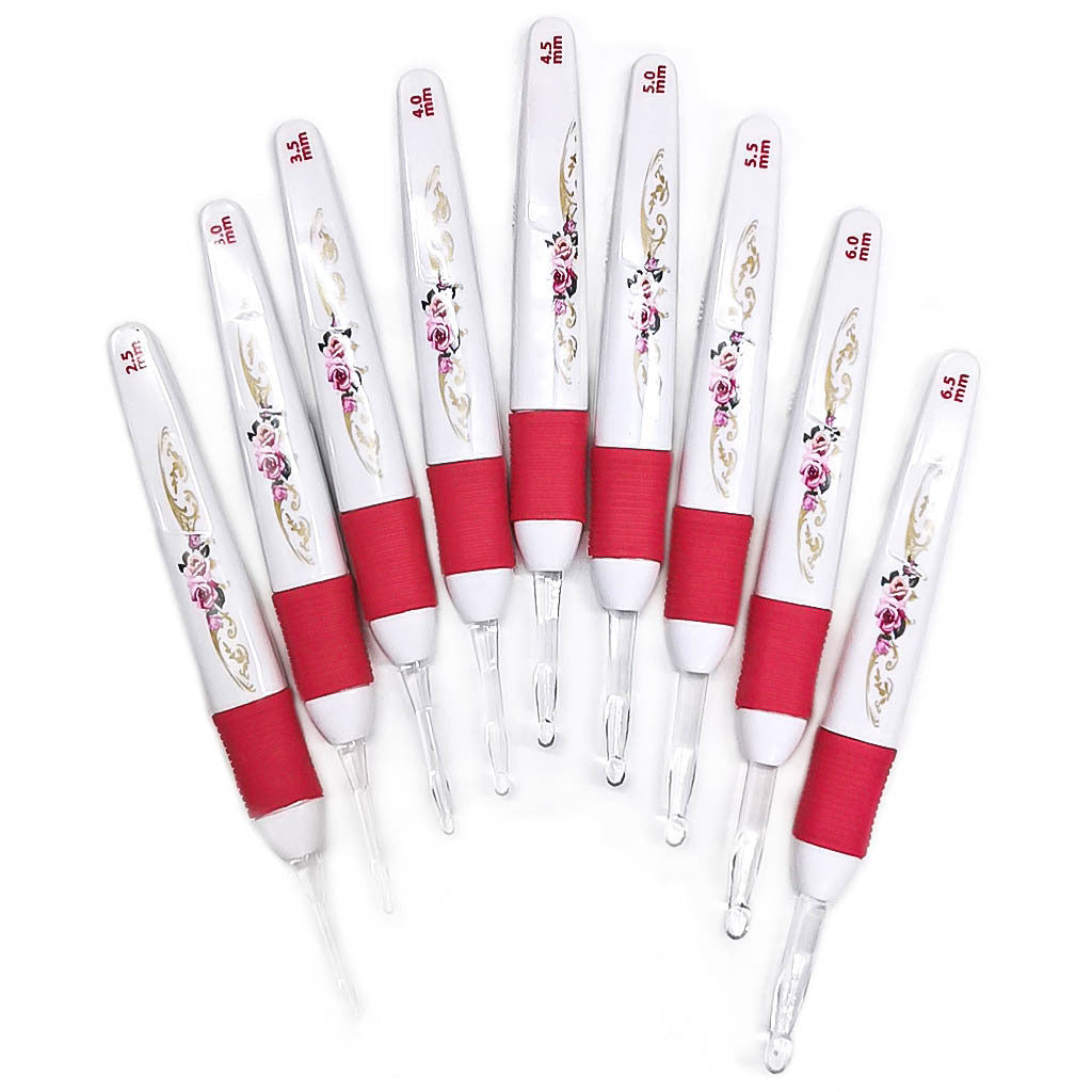 A set of 9 blister packs for LED bright crochet hooks