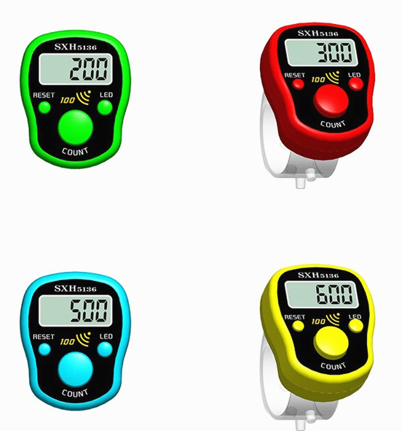 1PC New Stitch Marker Row Finger Counter LCD Digital Display