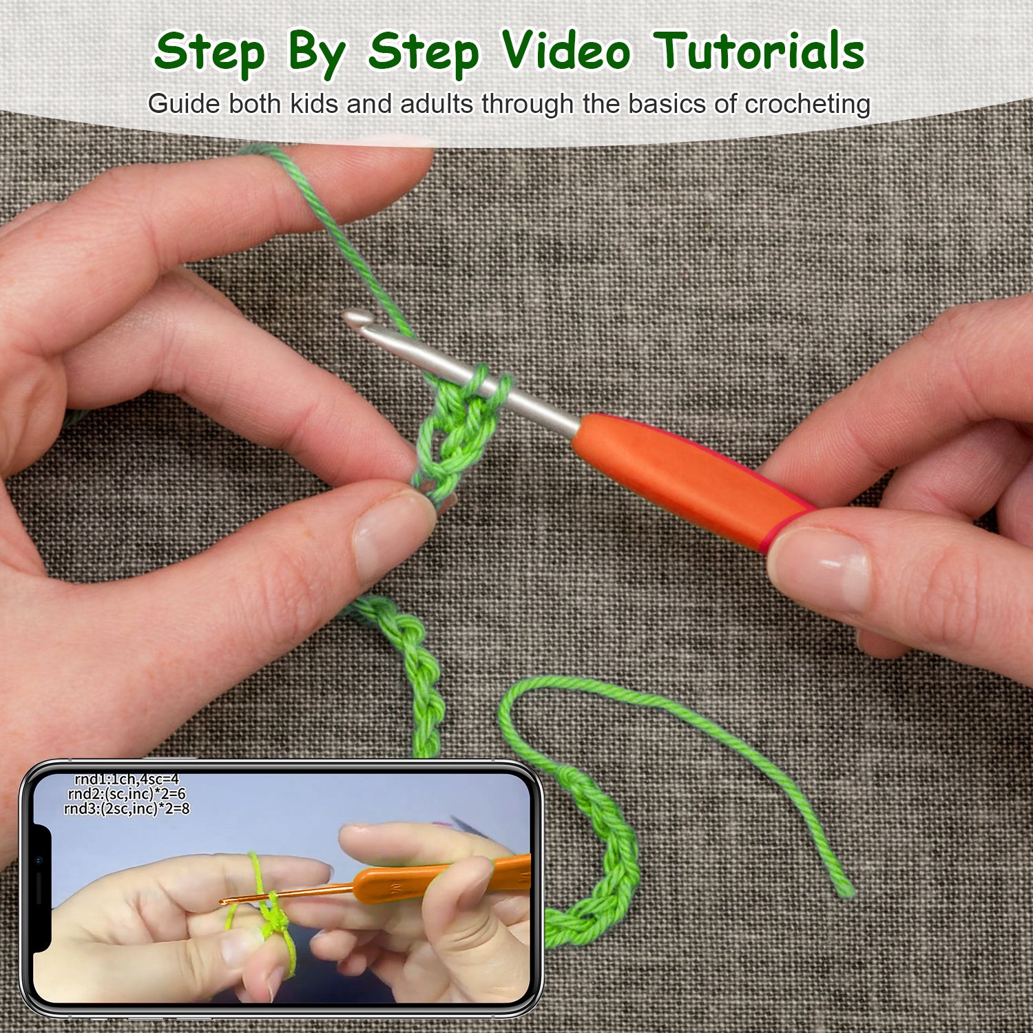 Crochet Kit Crochet Kit For Beginners DIY Knitting Supplies Elephant Succulents Options