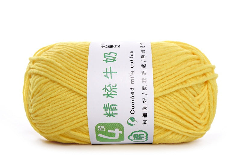 Baby Yarn 4-ply Milk Cotton Baby Yarn, Combed Cotton