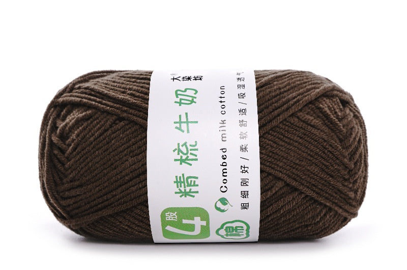 Baby Yarn 4-ply Milk Cotton Baby Yarn, Combed Cotton