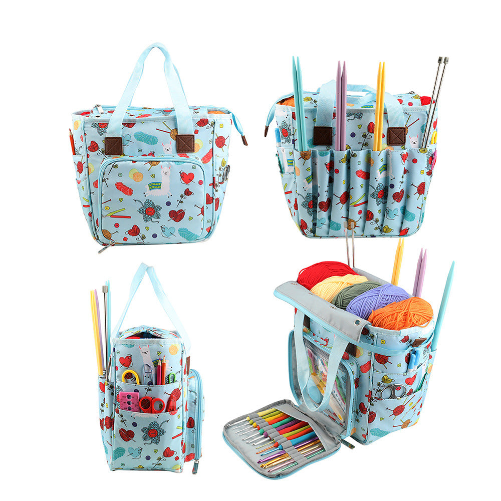 Yarn Organizer Crochet Tool Yarn Storage Bag Outdoor Travel Tote Bag